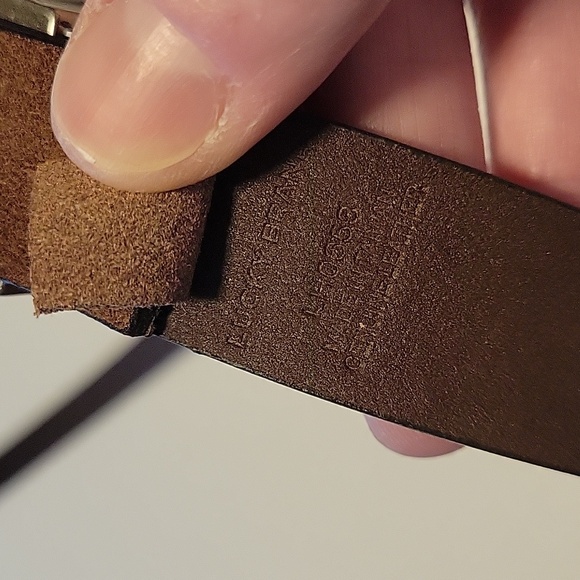 Lucky Brand Brown Leather Boho Belt with Two Tone Buckle - Picture 11 of 11